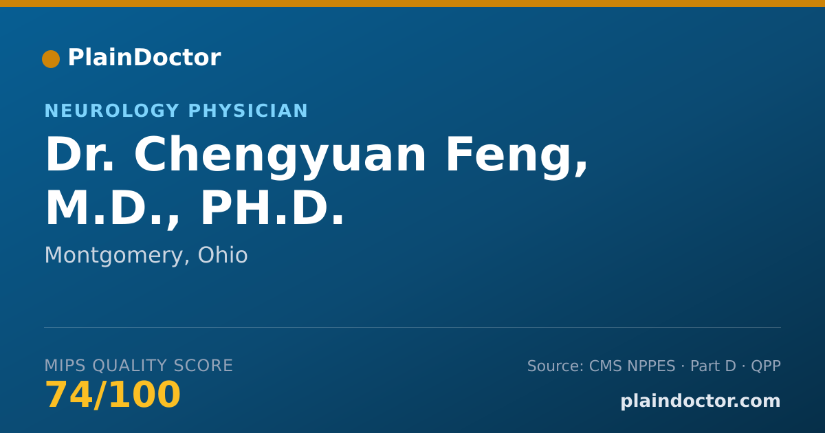 Shareable card for Chengyuan Feng, M.D., PH.D. - Neurology Physician, Montgomery, OH