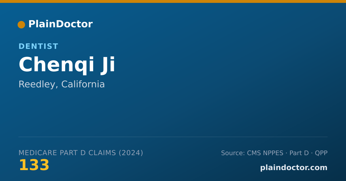 Shareable card for Chenqi Ji - Dentist, Reedley, CA
