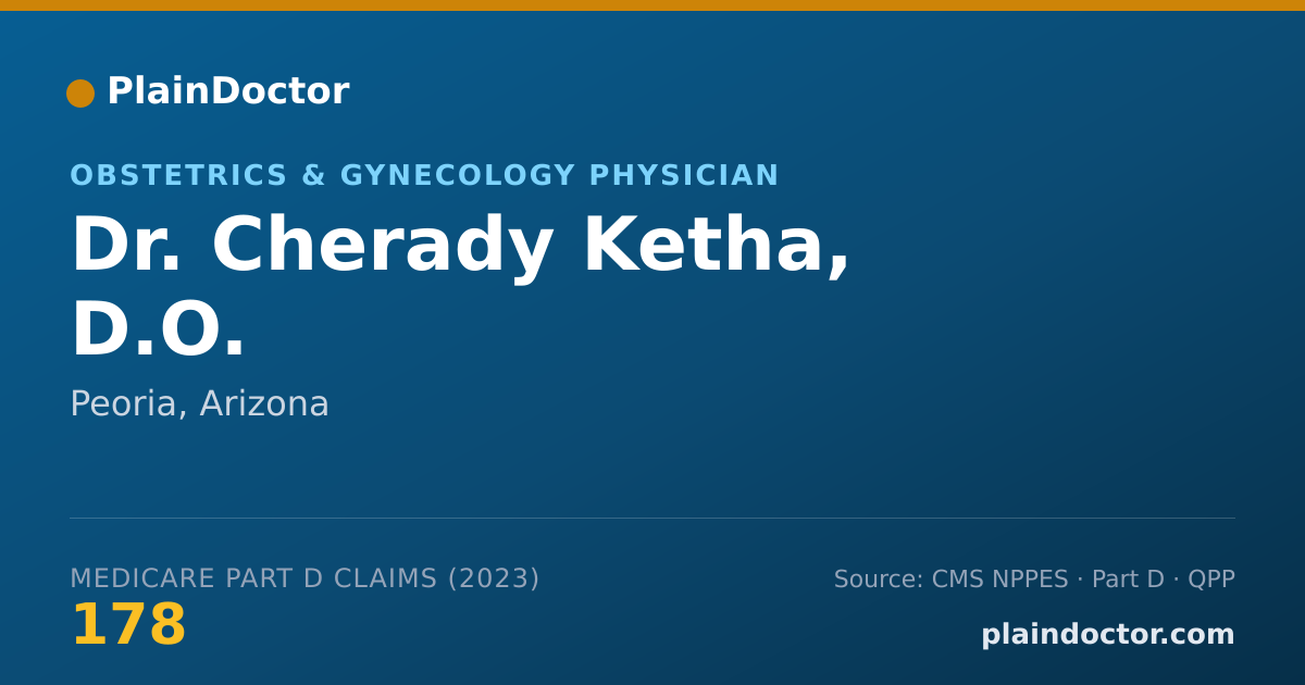 Shareable card for Cherady Ketha, D.O. - Obstetrics & Gynecology Physician, Peoria, AZ