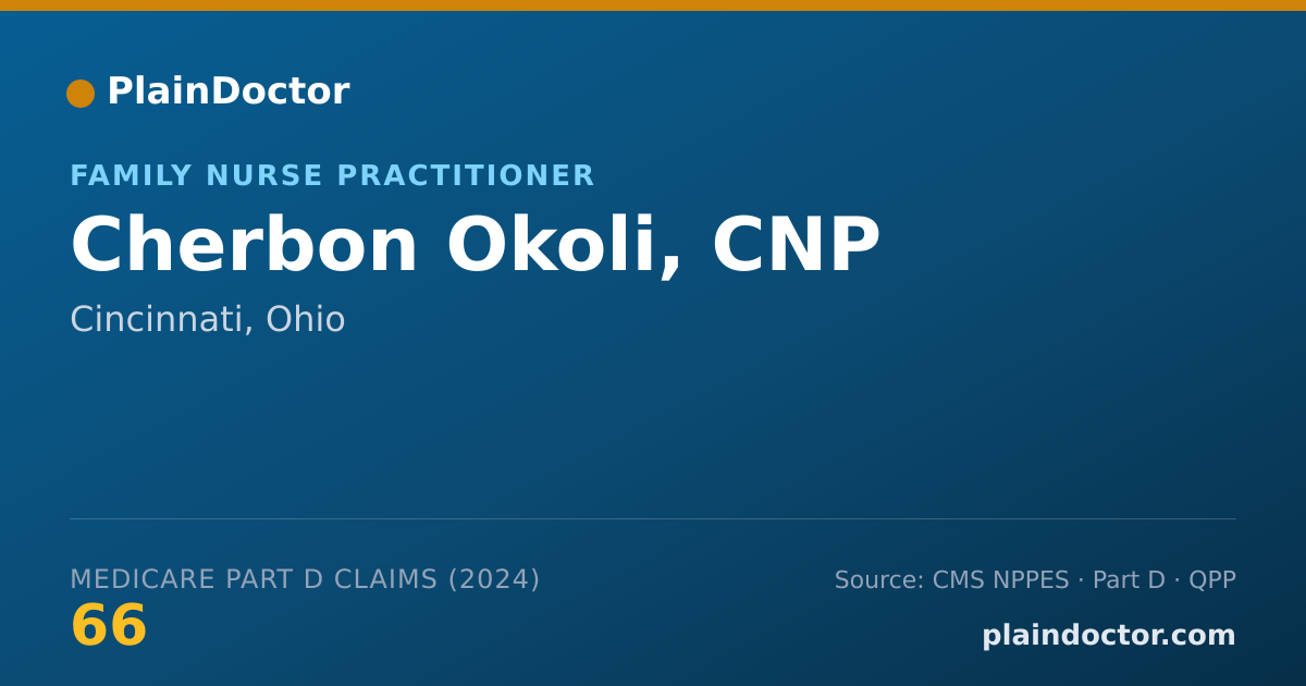 Shareable card for Cherbon Okoli, CNP - Family Nurse Practitioner, Cincinnati, OH