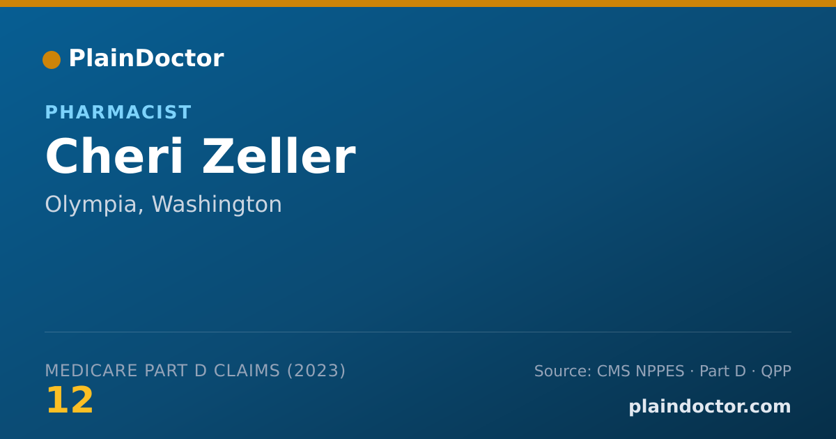 Shareable card for Cheri Zeller - Pharmacist, Olympia, WA
