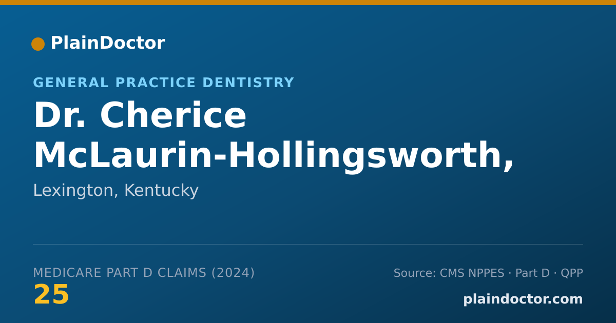 Shareable card for Cherice McLaurin-Hollingsworth, DMD - General Practice Dentistry, Lexington, KY