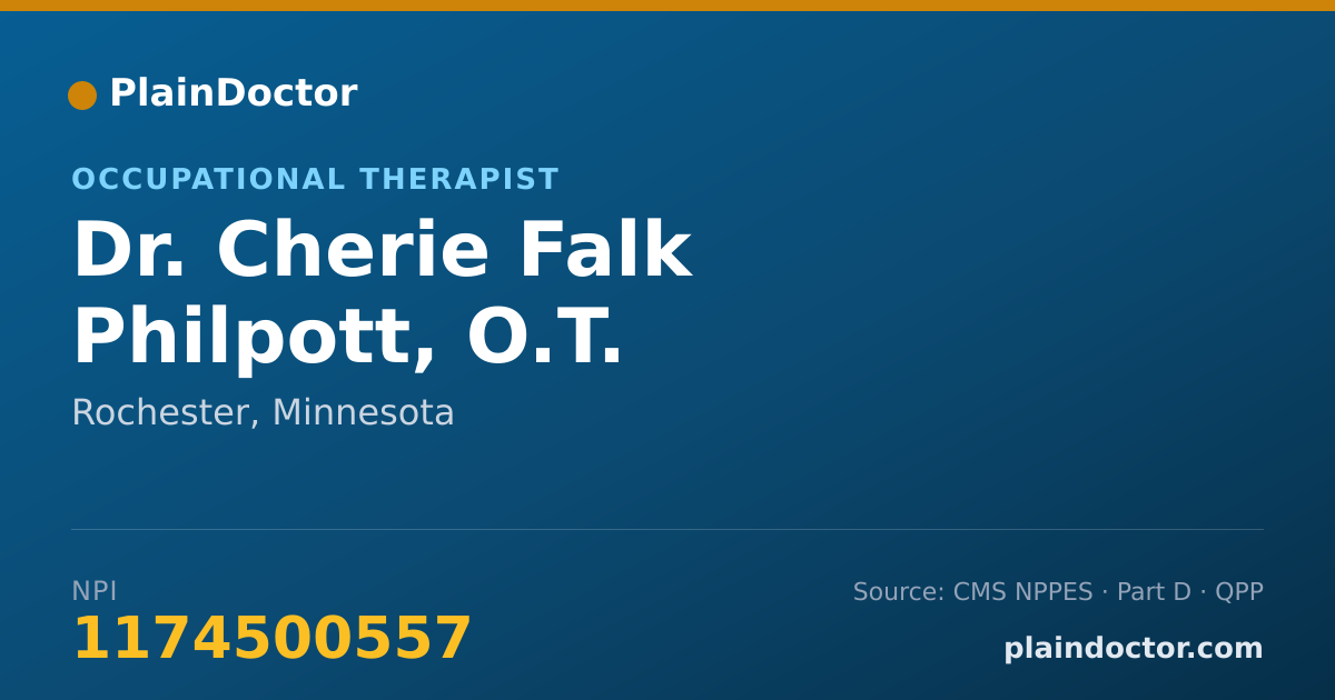 Shareable card for Cherie Falk Philpott, O.T. - Occupational Therapist, Rochester, MN