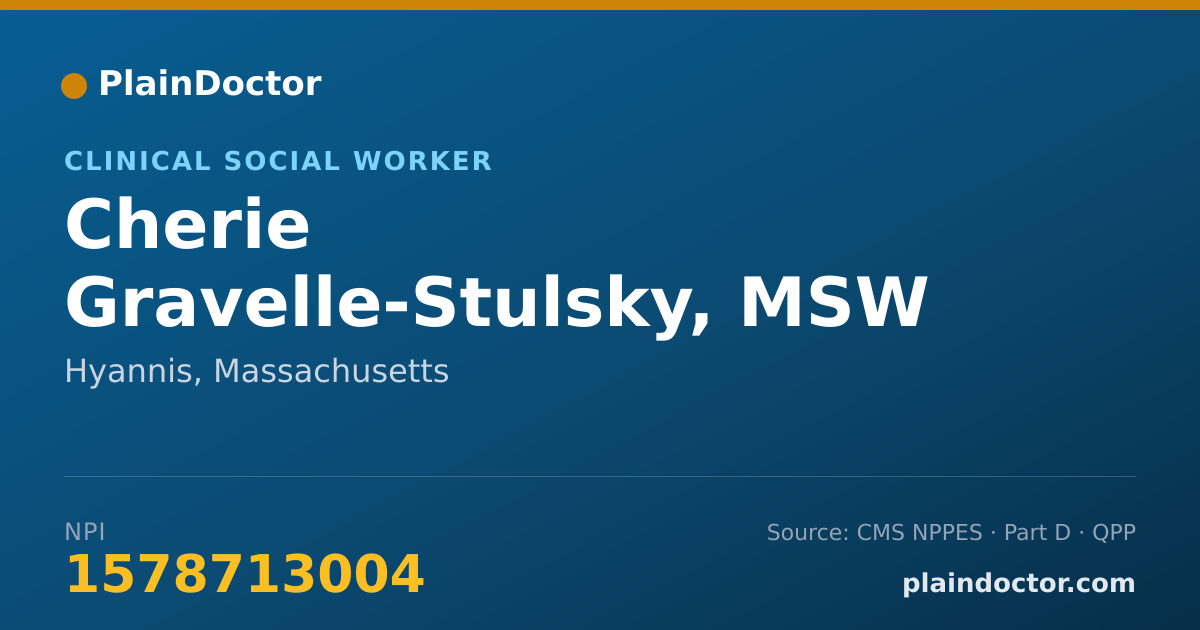 Shareable card for Cherie Gravelle-Stulsky, MSW - Clinical Social Worker, Hyannis, MA