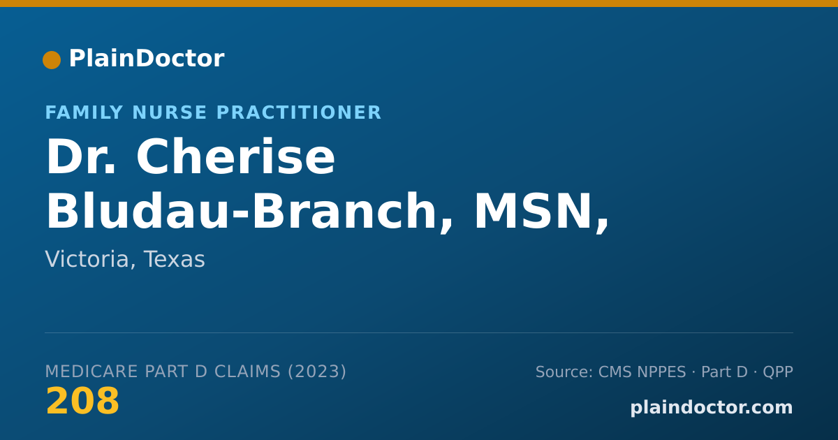 Shareable card for Cherise Bludau-Branch, MSN, FNP-C - Family Nurse Practitioner, Victoria, TX