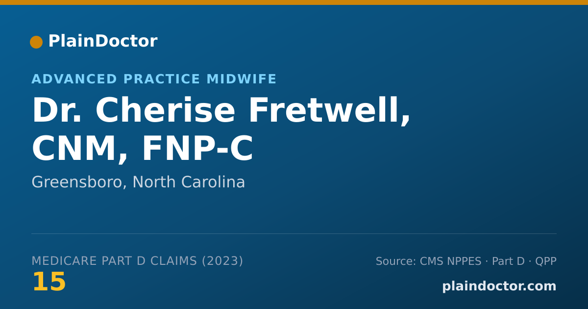 Shareable card for Cherise Fretwell, CNM, FNP-C - Advanced Practice Midwife, Greensboro, NC