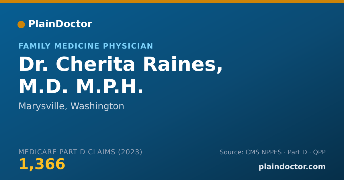 Shareable card for Cherita Raines, M.D. M.P.H. - Family Medicine Physician, Marysville, WA