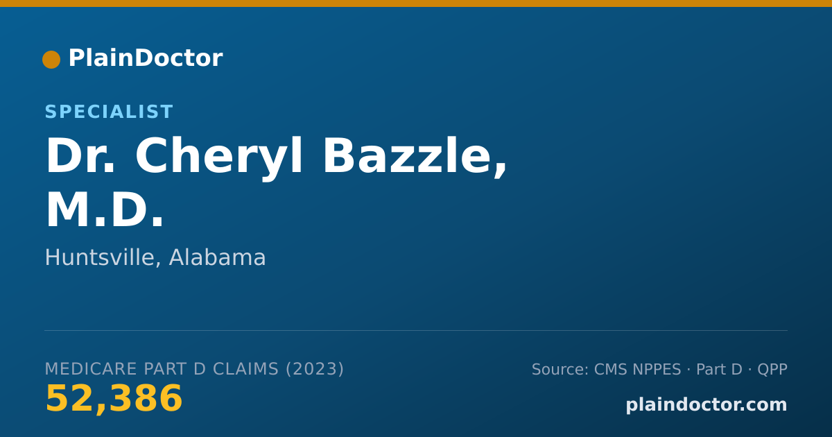 Shareable card for Cheryl Bazzle, M.D. - Specialist, Huntsville, AL