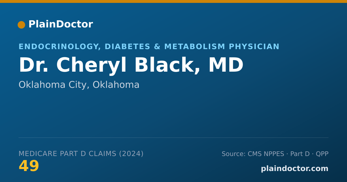 Shareable card for Cheryl Black, MD - Endocrinology, Diabetes & Metabolism Physician, Oklahoma City, OK