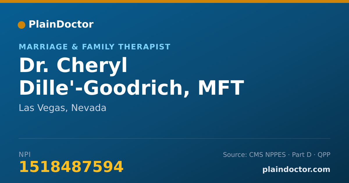 Shareable card for Cheryl Dille'-Goodrich, MFT INTERN - Marriage & Family Therapist, Las Vegas, NV