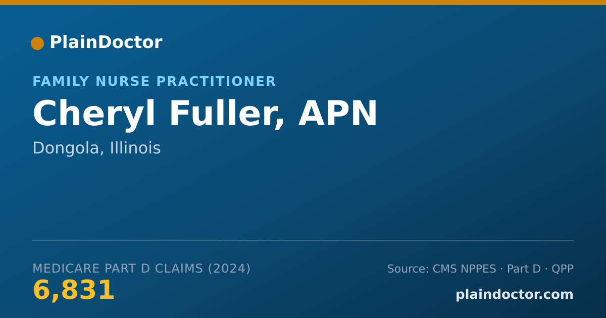 Shareable card for Cheryl Fuller, APN - Family Nurse Practitioner, Dongola, IL
