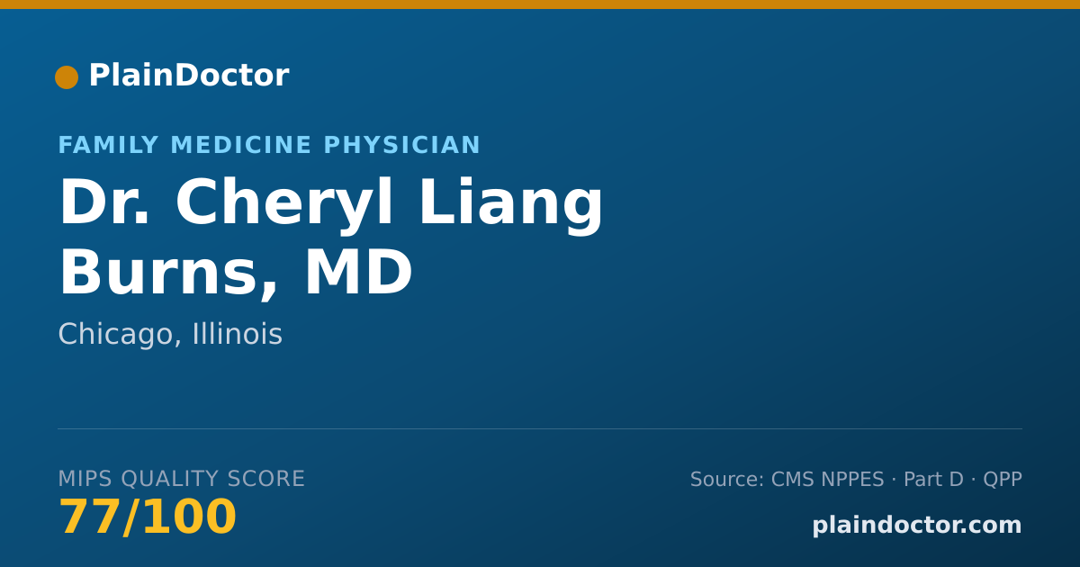Shareable card for Cheryl Liang Burns, MD - Family Medicine Physician, Chicago, IL