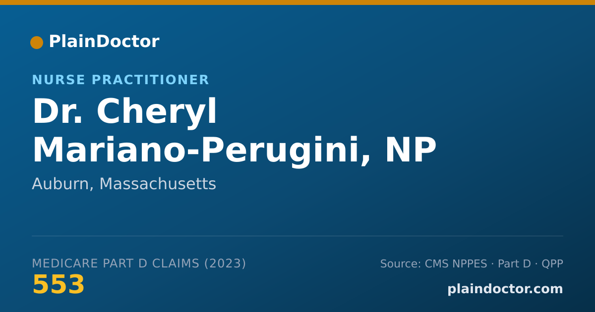 Shareable card for Cheryl Mariano-Perugini, NP - Nurse Practitioner, Auburn, MA