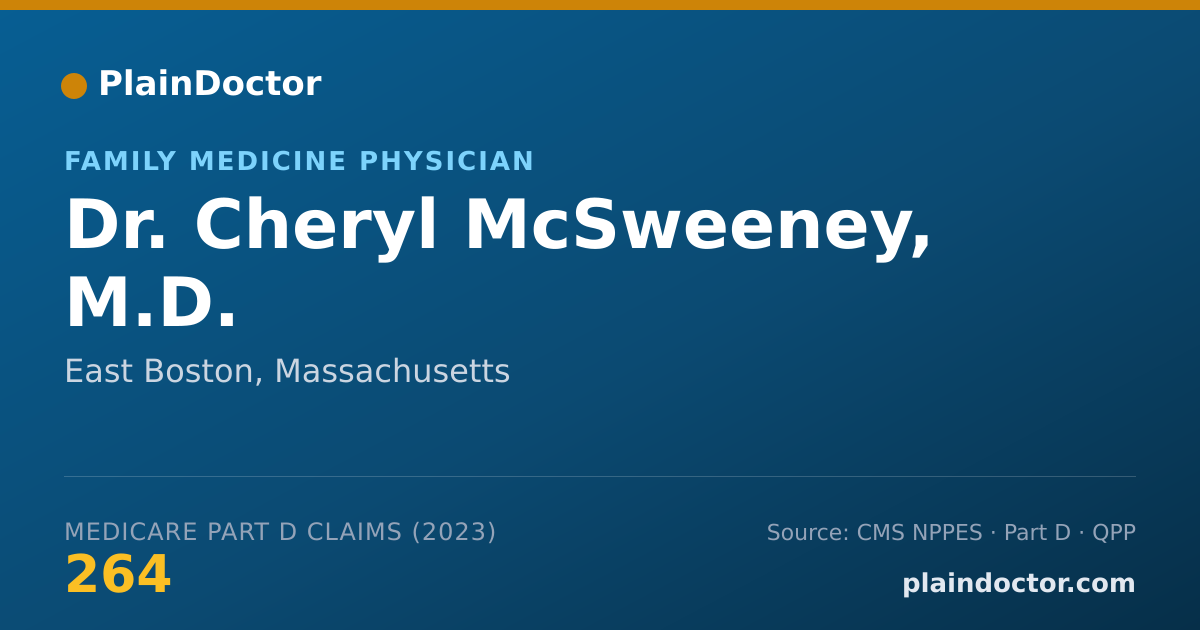 Shareable card for Cheryl McSweeney, M.D. - Family Medicine Physician, East Boston, MA