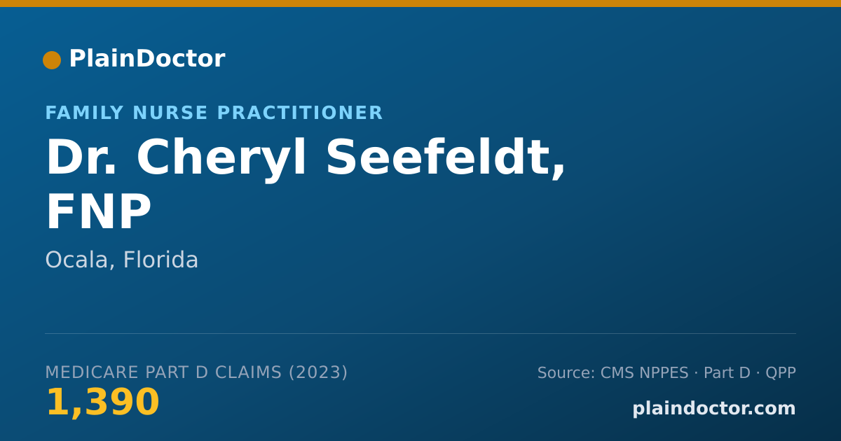 Shareable card for Cheryl Seefeldt, FNP - Family Nurse Practitioner, Ocala, FL