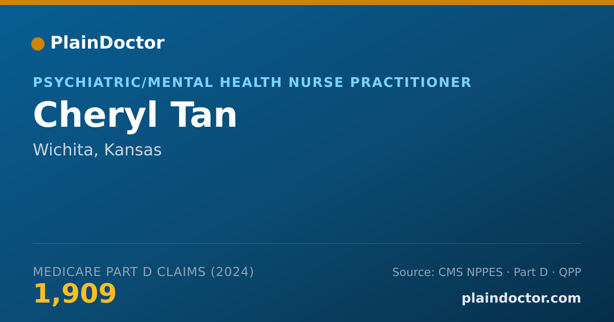 Shareable card for Cheryl Tan - Family Medicine Physician, Wichita, KS