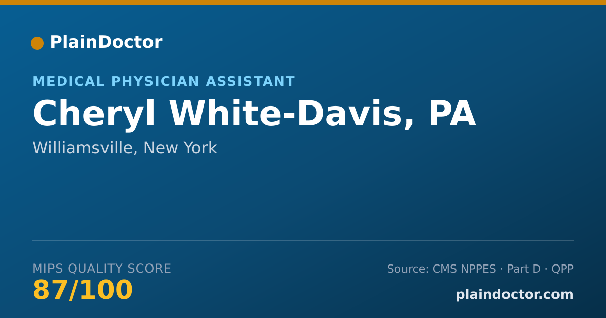Shareable card for Cheryl White-Davis, PA - Physician Assistant, Williamsville, NY