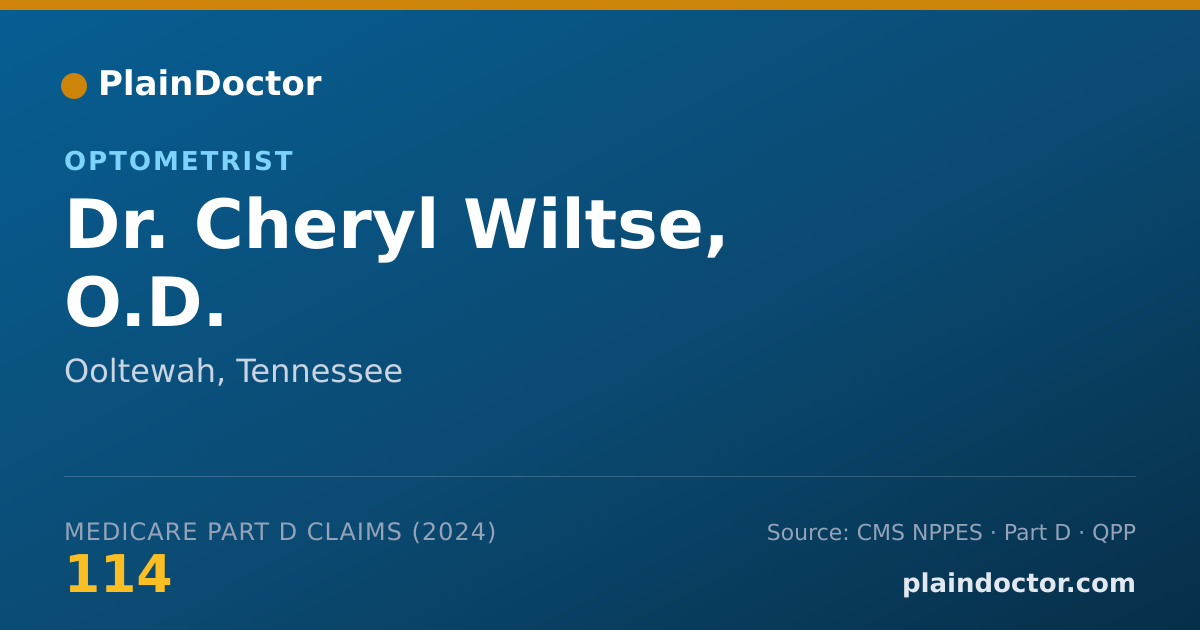 Shareable card for Cheryl Wiltse, O.D. - Optometrist, Ooltewah, TN