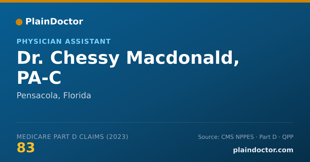 Shareable card for Chessy Macdonald, PA-C - Physician Assistant, Pensacola, FL