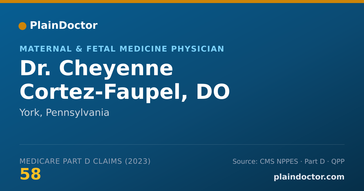 Shareable card for Cheyenne Cortez-Faupel, DO - Maternal & Fetal Medicine Physician, York, PA