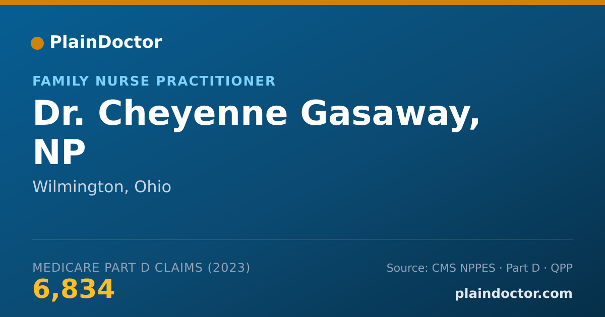 Shareable card for Cheyenne Gasaway, NP - Family Nurse Practitioner, Wilmington, OH