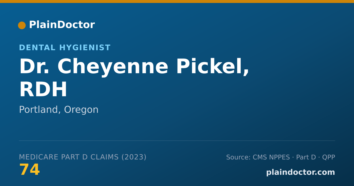 Shareable card for Cheyenne Pickel, RDH - Dental Hygienist, Portland, OR