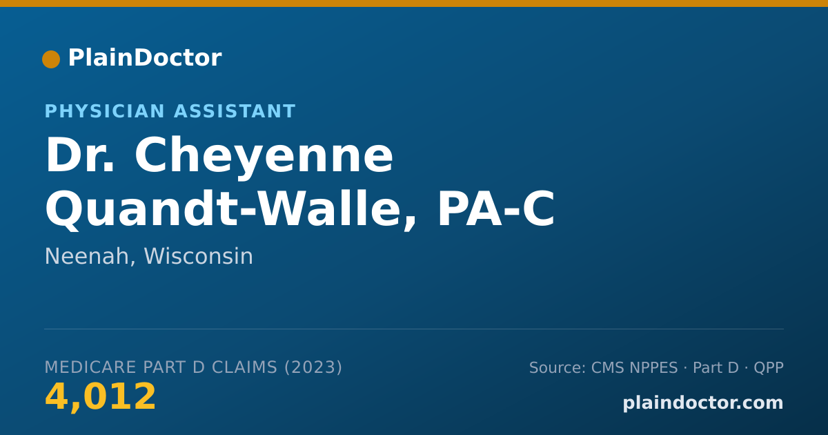 Shareable card for Cheyenne Quandt-Walle, PA-C - Physician Assistant, Neenah, WI