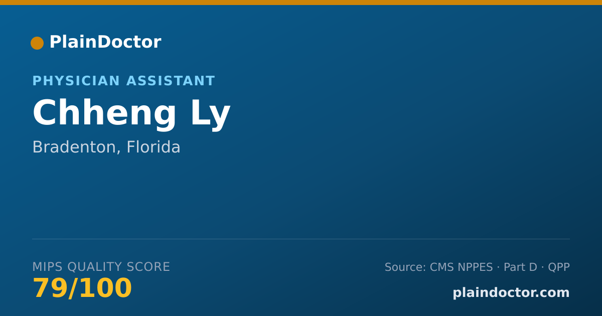 Shareable card for Chheng Ly - Physician Assistant, Bradenton, FL