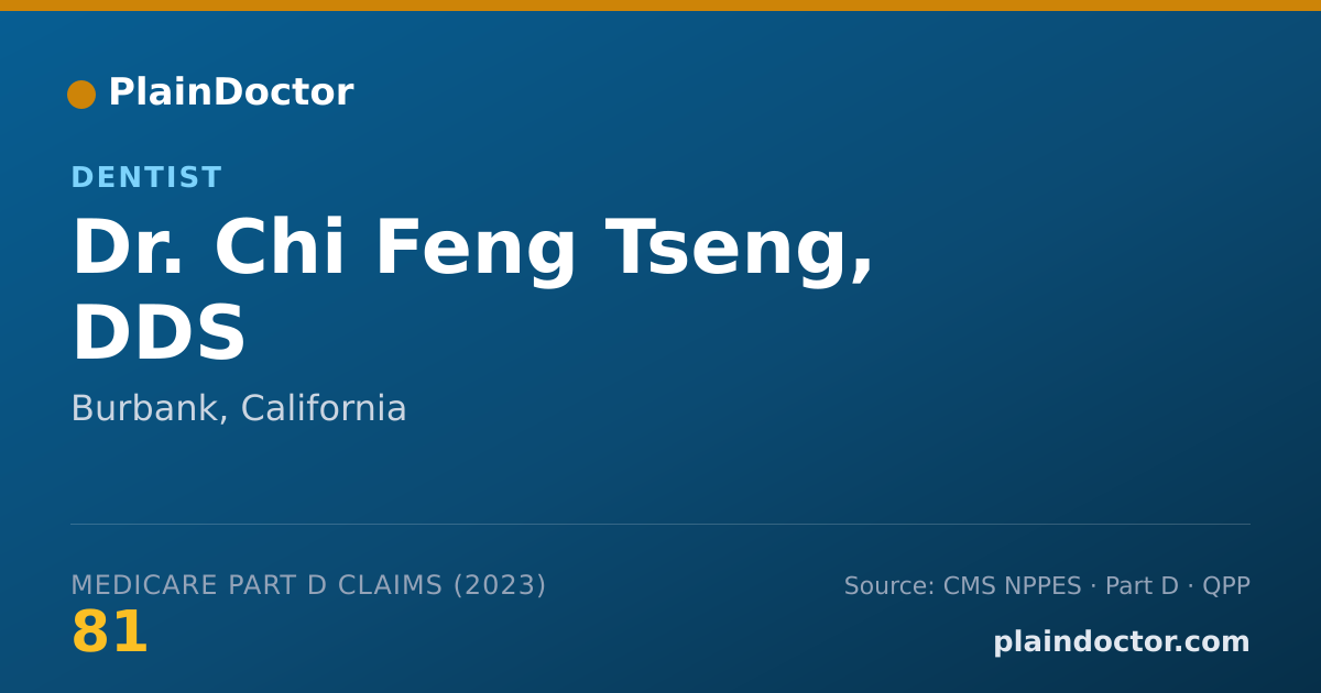 Shareable card for Chi Feng Tseng, DDS - Dentist, Burbank, CA