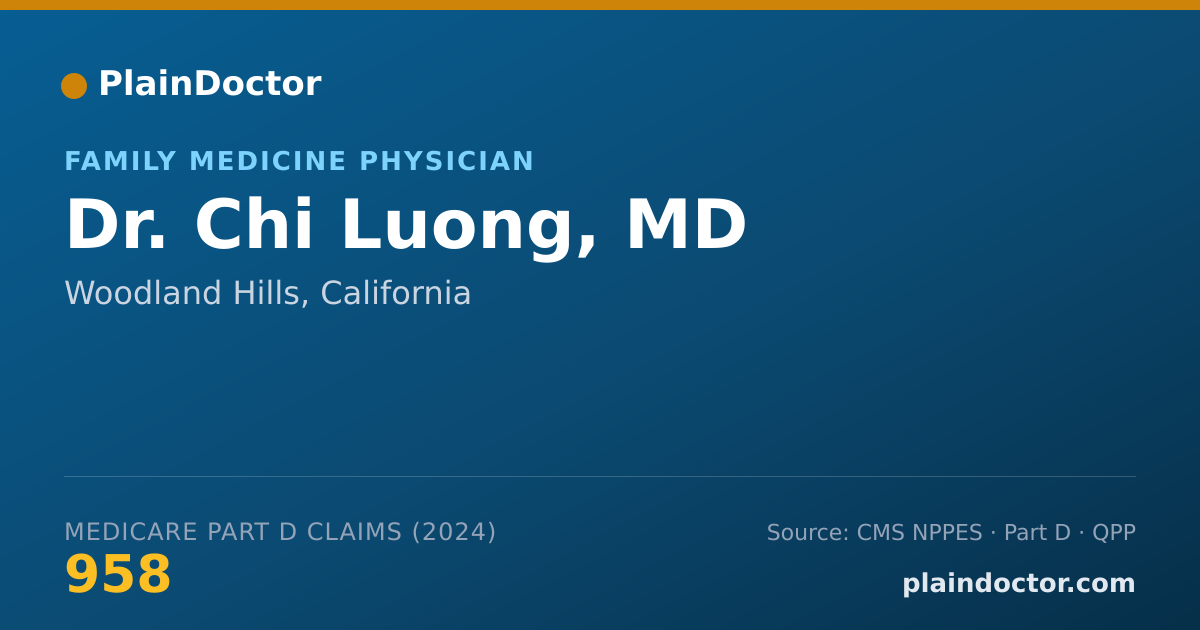 Shareable card for Chi Luong, MD - Family Medicine Physician, Woodland Hills, CA