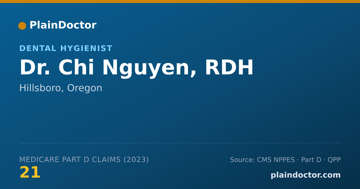 Shareable card for Chi Nguyen, RDH - Dental Hygienist, Hillsboro, OR