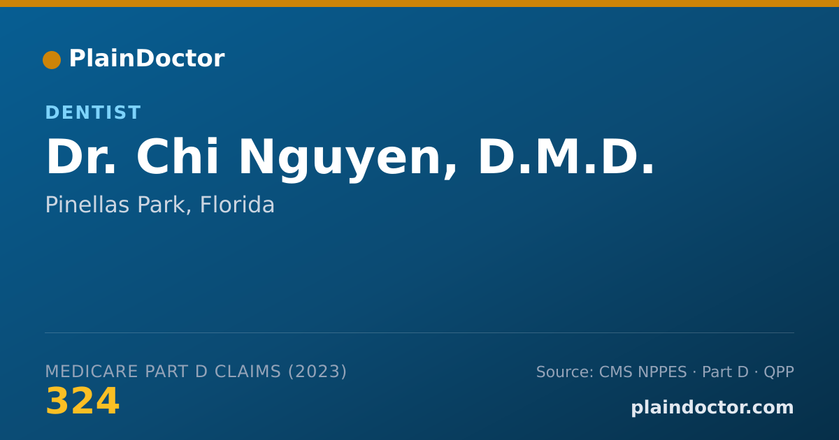 Shareable card for Chi Nguyen, D.M.D. - Dentist, Pinellas Park, FL