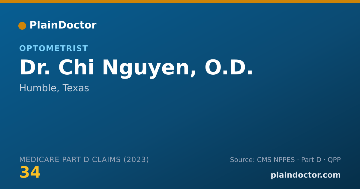 Shareable card for Chi Nguyen, O.D. - Optometrist, Humble, TX