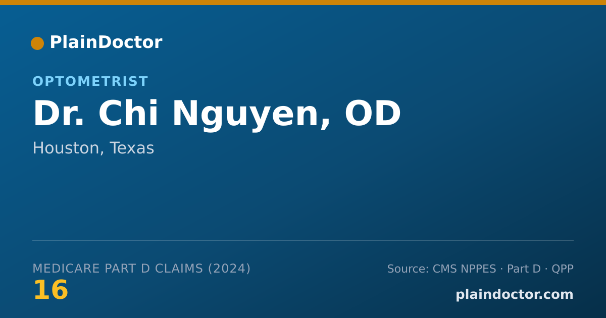 Shareable card for Chi Nguyen, OD - Optometrist, Houston, TX