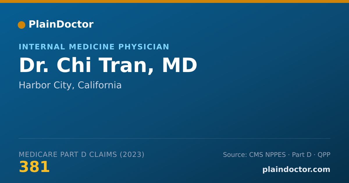 Shareable card for Chi Tran, MD - Internal Medicine Physician, Harbor City, CA