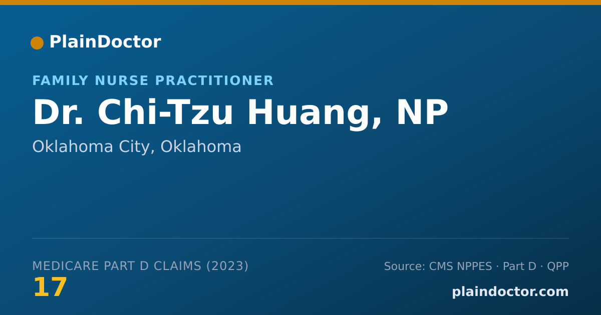 Shareable card for Chi-Tzu Huang, NP - Family Nurse Practitioner, Oklahoma City, OK