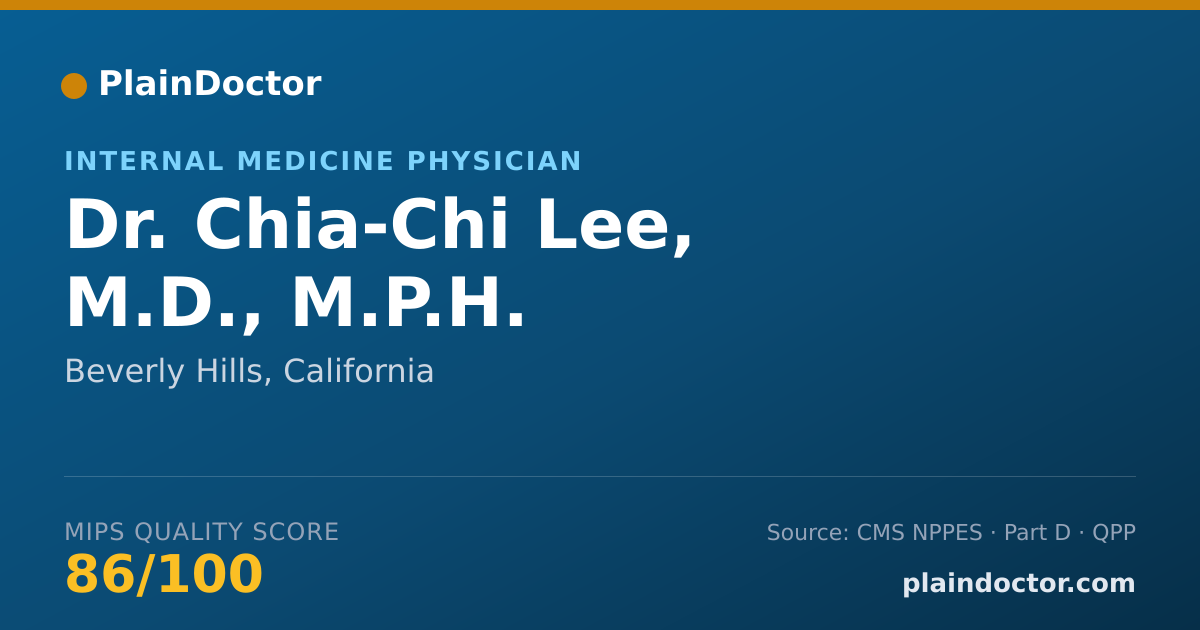 Shareable card for Chia-Chi Lee, M.D., M.P.H. - Internal Medicine Physician, Beverly Hills, CA