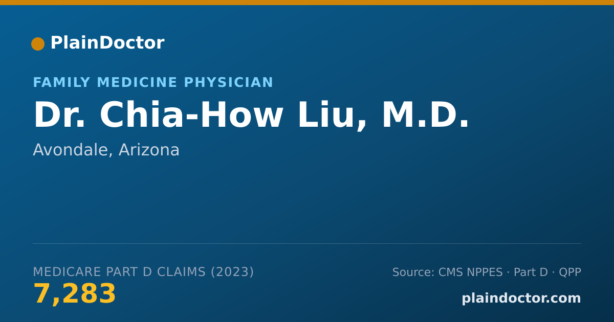 Shareable card for Chia-How Liu, M.D. - Family Medicine Physician, Avondale, AZ