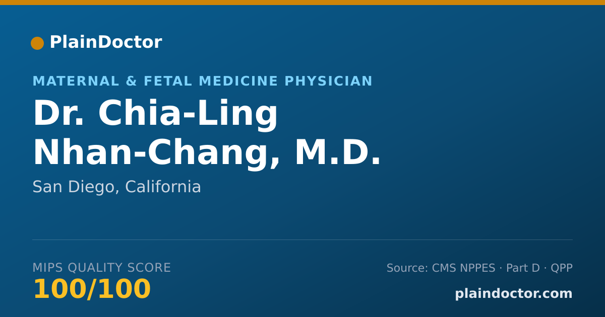 Shareable card for Chia-Ling Nhan-Chang, M.D. - Maternal & Fetal Medicine Physician, San Diego, CA