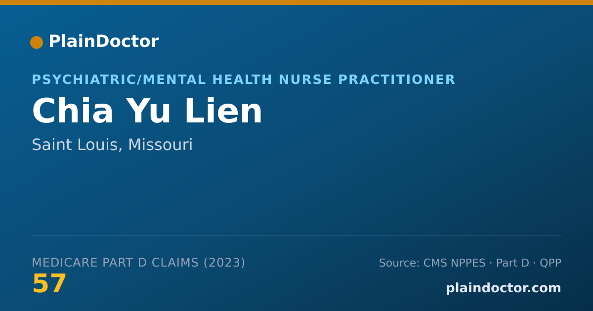 Shareable card for Chia Yu Lien - Psychiatric/Mental Health Nurse Practitioner, Saint Louis, MO