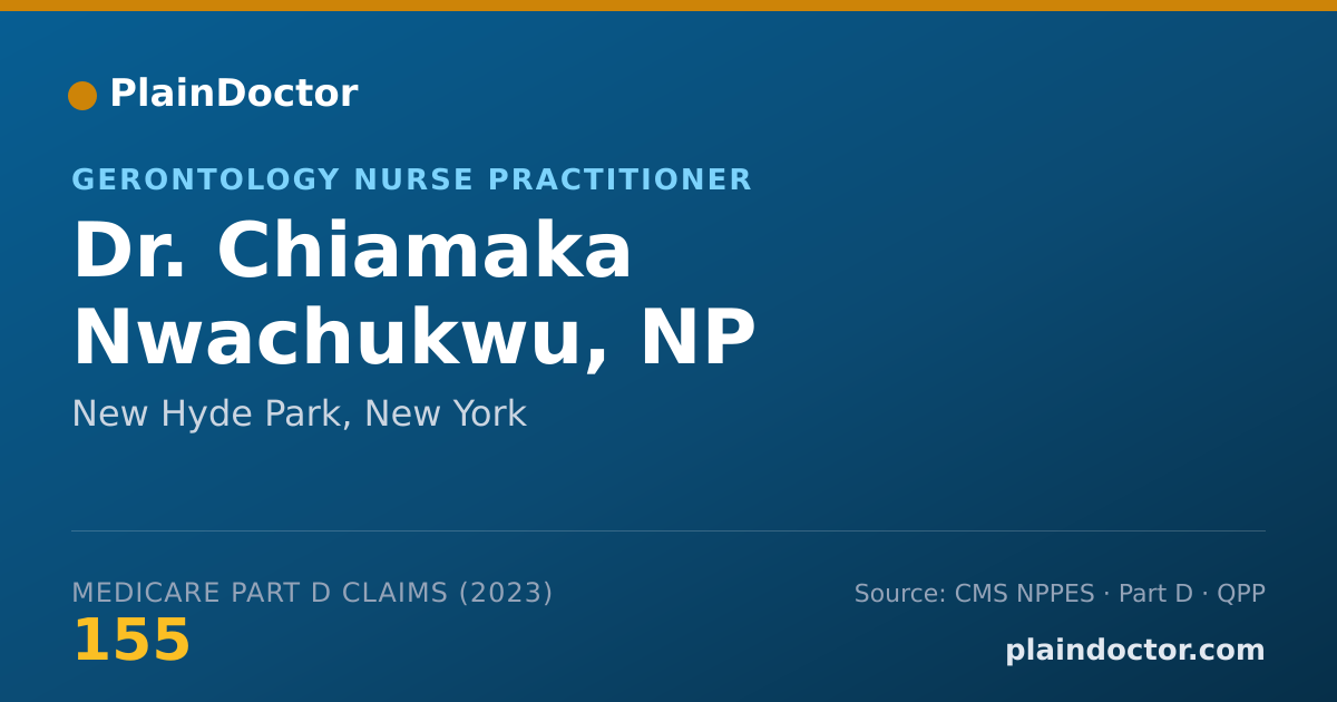 Shareable card for Chiamaka Nwachukwu, NP - Gerontology Nurse Practitioner, New Hyde Park, NY