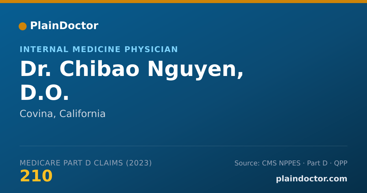 Shareable card for Chibao Nguyen, D.O. - Internal Medicine Physician, Covina, CA
