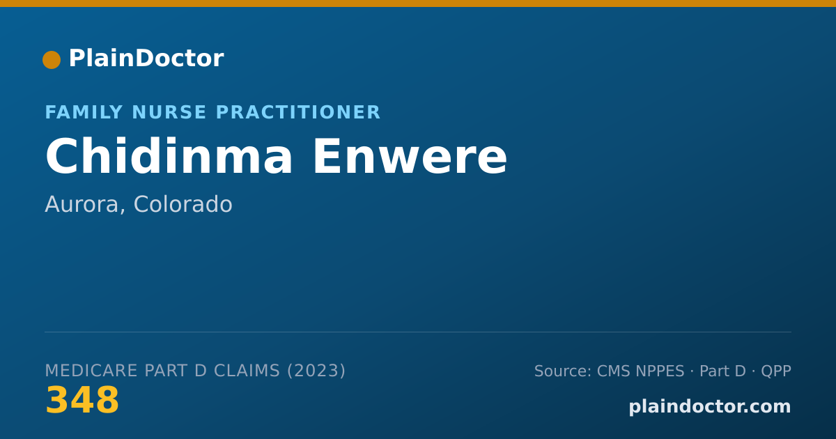 Shareable card for Chidinma Enwere - Family Nurse Practitioner, Aurora, CO