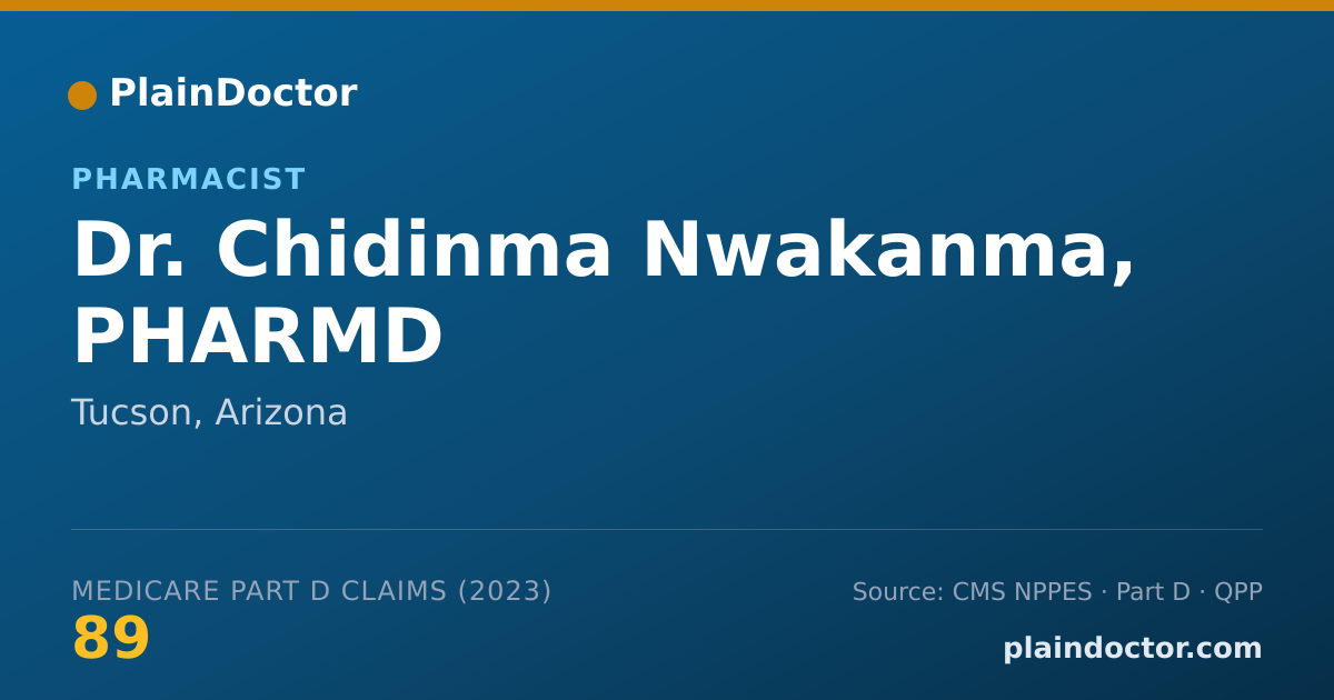 Shareable card for Chidinma Nwakanma, PHARMD - Pharmacist, Tucson, AZ