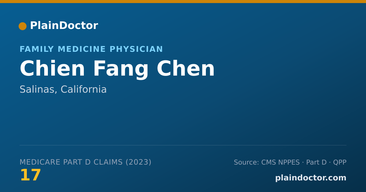 Shareable card for Chien Fang Chen - Family Medicine Physician, Salinas, CA