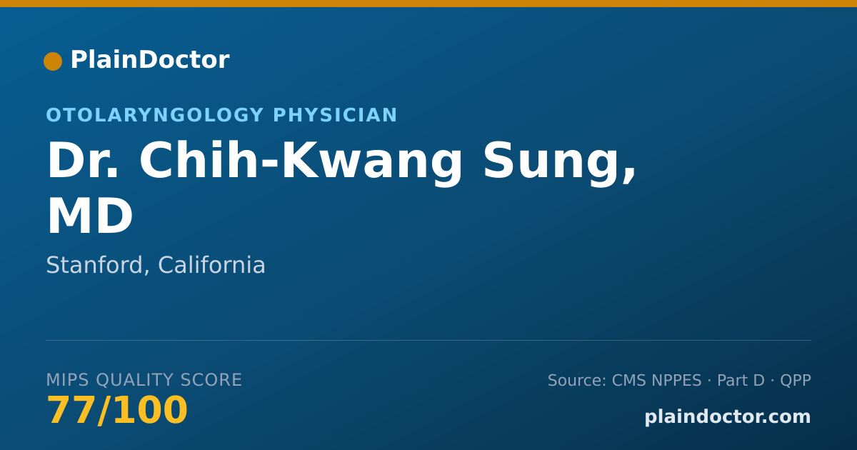 Shareable card for Chih-Kwang Sung, MD - Otolaryngology Physician, Stanford, CA