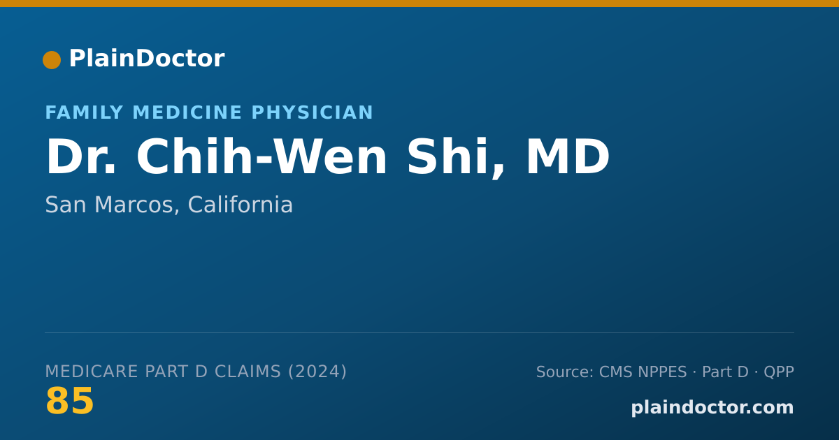 Shareable card for Chih-Wen Shi, MD - Family Medicine Physician, San Marcos, CA