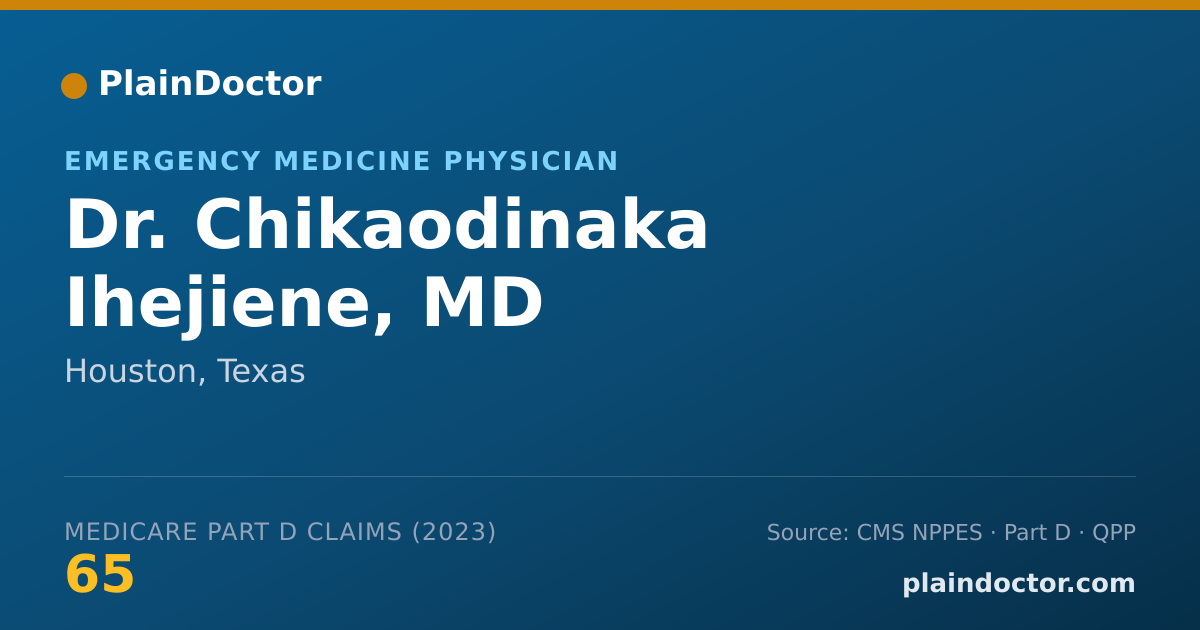 Shareable card for Chikaodinaka Ihejiene, MD - Emergency Medicine Physician, Houston, TX