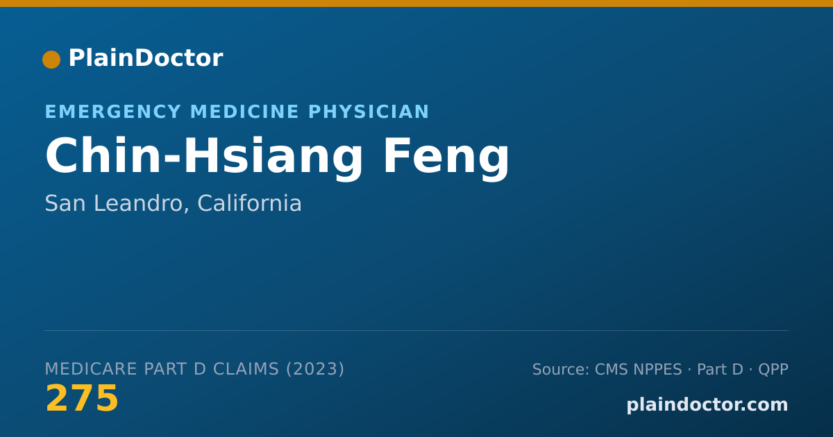 Shareable card for Chin-Hsiang Feng - Emergency Medicine Physician, San Leandro, CA