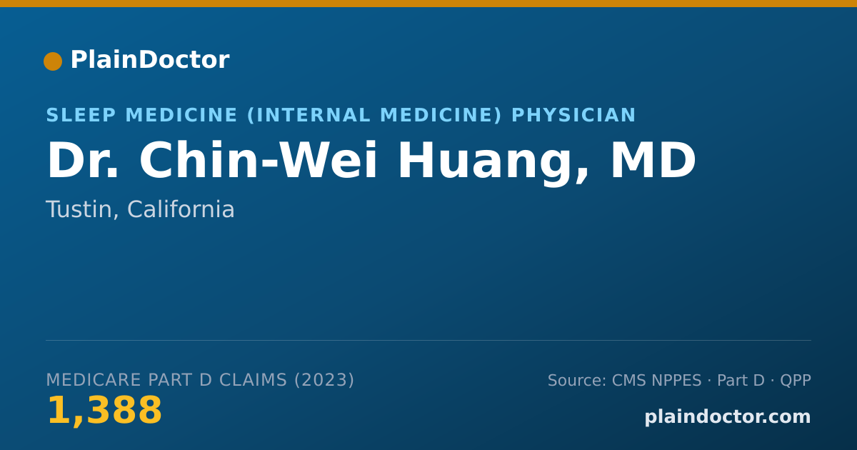 Shareable card for Chin-Wei Huang, MD - Sleep Medicine (Internal Medicine) Physician, Tustin, CA